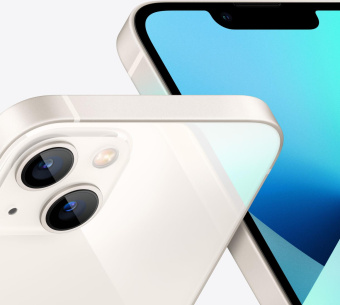 Смартфон Apple A2482 iPhone 13 256Gb 4Gb сияющая звезда моноблок 3G 4G 1Sim 6.1" 1170x2532 iOS 17 12Mpix 802.11 a/b/g/n/ac/ax NFC GPS GSM900/1800 TouchSc Protect от магазина РЭССИ
