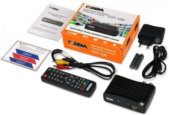 Ресивер DVB-T2 Cadena CDT-100 (TC) черный от магазина РЭССИ