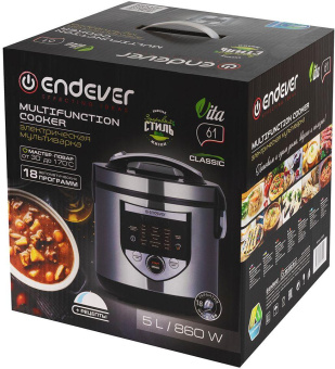 Мультиварка Endever Vita-61 5л 860Вт стальной/черный от магазина РЭССИ