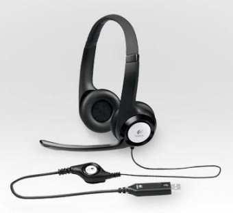 Наушники с микрофоном Logitech H390 черный 2.4м накладные USB оголовье (981-000406) от магазина РЭССИ