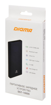 Мобильный аккумулятор Digma Power Delivery DGT-10000 10000mAh QC4.0/PD3.0 3A синий (DGT-10000-BL) от магазина РЭССИ