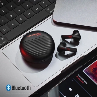 Наушники внутриканальные HyperX Cloud Buds черный/красный беспроводные bluetooth в ушной раковине (56R62AA) от магазина РЭССИ
