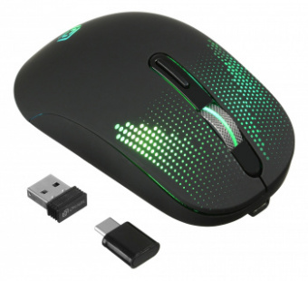 Мышь Оклик 636LWC черный оптическая (1600dpi) беспроводная USB/USB-C для ноутбука (6but) от магазина РЭССИ