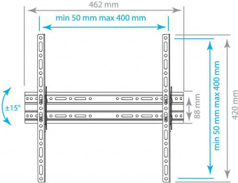 Кронштейн для телевизора Arm Media PLASMA-4 new черный 22"-65" макс.55кг настенный наклон от магазина РЭССИ