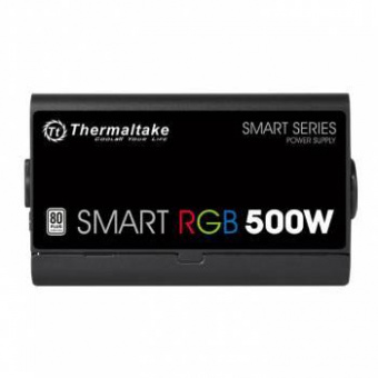 Блок питания Thermaltake ATX 500W Smart RGB 500 80+ (24+4+4pin) APFC 120mm fan color LED 6xSATA RTL от магазина РЭССИ