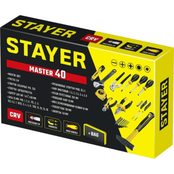 Универсальный набор инструмента для дома STAYER Master-40 40 предм. 22052-H40 от магазина РЭССИ