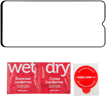 Защитное стекло для экрана Redline черный для Honor X6a 2.5D 1шт. (УТ000036724) от магазина РЭССИ