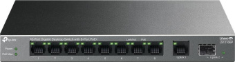 Коммутатор TP-Link LS1210GP 9x1Гбит/с 1SFP 8PoE 61W неуправляемый от магазина РЭССИ