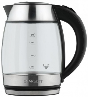 Чайник электрический Scarlett SC-EK27G94 1.7л. 2200Вт нержавеющая сталь (корпус: стекло) от магазина РЭССИ
