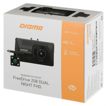 Видеорегистратор Digma FreeDrive 208 DUAL Night FHD черный 2Mpix 1080x1920 1080p 170гр. GP6248 от магазина РЭССИ