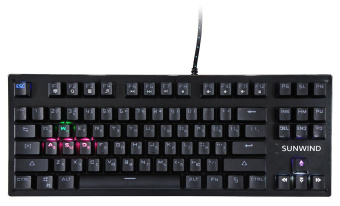 Клавиатура SunWind SW-K900G механическая черный USB Multimedia for gamer LED от магазина РЭССИ