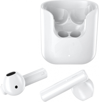 Гарнитура вкладыши QCY T12 белый беспроводные bluetooth в ушной раковине от магазина РЭССИ