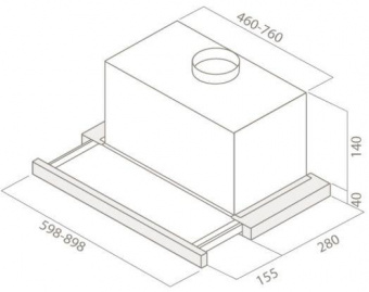 Вытяжка встраиваемая Elica Elite 14 Lux GRVT/A/60 черный/нержавеющая сталь управление: кнопочное (1 мотор) от магазина РЭССИ