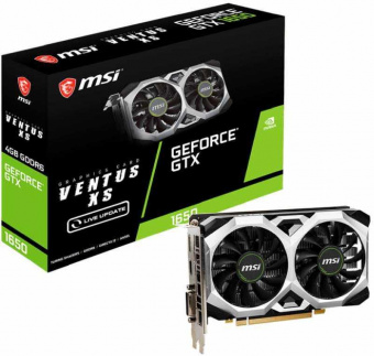Видеокарта MSI PCI-E GTX 1650 D6 VENTUS XS V1 NVIDIA GeForce GTX 1650 4096Mb 128 GDDR6 1485/12000 DVIx1 HDMIx1 DPx1 HDCP Ret от магазина РЭССИ
