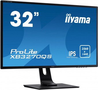 Монитор Iiyama 31.5" ProLite XB3270QS-B1 черный IPS 4ms 16:9 DVI HDMI M/M матовая HAS Piv 1200:1 250cd 178гр/178гр 2560x1440 DP 2K 8.6кг от магазина РЭССИ