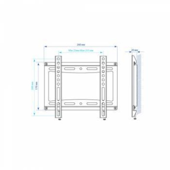 Кронштейн для телевизора Kromax IDEAL-5 черный 15"-47" макс.35кг настенный фиксированный от магазина РЭССИ