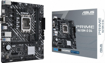 Материнская плата Asus PRIME H610M-D D4 Soc-1700 Intel H610 2xDDR4 mATX AC`97 8ch(7.1) GbLAN+VGA+HDMI от магазина РЭССИ