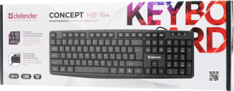 Клавиатура Defender Concept HB-164 черный USB Multimedia (45164) от магазина РЭССИ