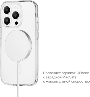 Чехол (клип-кейс) uBear для Apple iPhone 15 Plus Real Mag Case with MagSafe прозрачный (CS254TT67RL-I23M) от магазина РЭССИ
