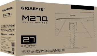 Монитор Gigabyte 27" M27Q черный IPS LED 0.5ms 16:9 HDMI полуматовая HAS 350cd 178гр/178гр 2560x1440 FreeSync DP 2K USB 5.5кг от магазина РЭССИ