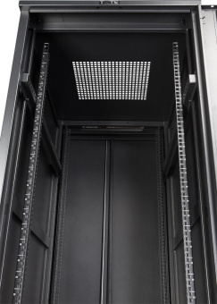 Шкаф серверный Lanmaster (TWT-CBB-22U-6X8-G1) напольный 22U 600x800мм пер.дв.стекл задн.дв.двуст. 2 бок.пан. 800кг черный IP20 от магазина РЭССИ