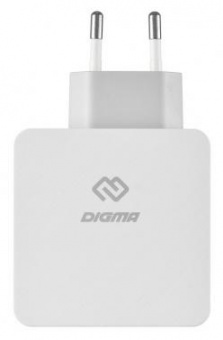 Сетевое зар./устр. Digma DGPD-45W-WG 45W 3A+2.4A (PD) USB-C/USB-A универсальное белый от магазина РЭССИ