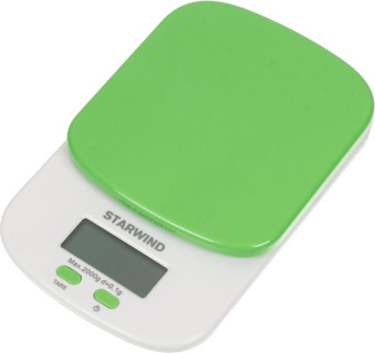 Весы кухонные электронные Starwind SSK2155 макс.вес:2кг зеленый от магазина РЭССИ
