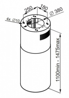 Вытяжка каминная Maunfeld Lee Isla 39 черный управление: кнопочное (1 мотор) от магазина РЭССИ