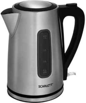 Чайник электрический Scarlett SC-EK21S13 1.7л. 2200Вт серебристый/черный корпус: металл/пластик от магазина РЭССИ
