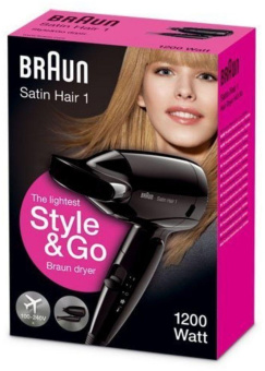 Фен Braun HD130 1200Вт черный от магазина РЭССИ