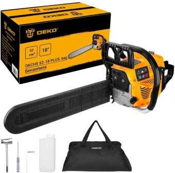 Бензопила Deko DKCHS 52-18 PLUS 3.8л.с. дл.шины:18" (45cm) (085-2003) от магазина РЭССИ
