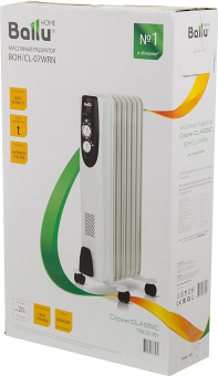 Радиатор масляный Ballu Classic BOH/CL-07WRN 1500Вт белый/черный от магазина РЭССИ