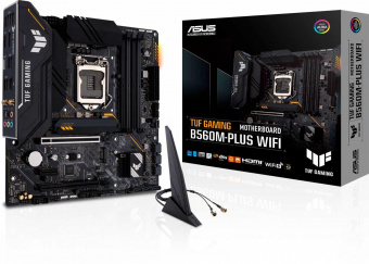 Материнская плата Asus TUF GAMING B560M-PLUS WIFI Soc-1200 Intel B560 4xDDR4 mATX AC`97 8ch(7.1) 2.5Gg+HDMI+DP от магазина РЭССИ
