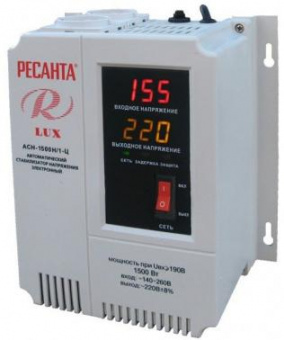 Стабилизатор напряжения Ресанта АСН-1500Н/1-Ц однофазный серый (63/6/20) от магазина РЭССИ