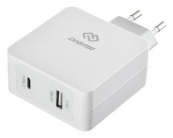 Сетевое зар./устр. Digma DGPD-45W-WG 45W 3A+2.4A (PD) USB-C/USB-A универсальное белый от магазина РЭССИ
