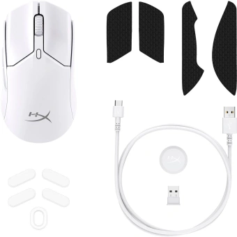 Мышь HyperX Pulsefire Haste 2 Mini белый оптическая (26000dpi) беспроводная BT/Radio USB (6but) от магазина РЭССИ
