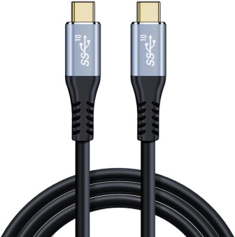 Кабель Premier PD100W/USB 3.1Gen2/4K PCG5916-2.0 USB Type-C (m)-USB Type-C (m) 2м черный от магазина РЭССИ