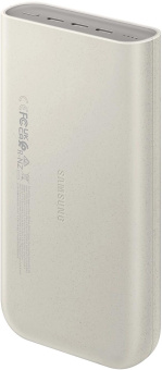 Мобильный аккумулятор Samsung EB-P4520 20000mAh PD3.0 45W 4A 3xUSB-C бежевый (EB-P4520XUEGRU) от магазина РЭССИ