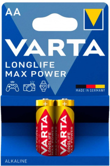 Батарея Varta LongLife Max Power LR6 Alkaline AA (2шт) блистер от магазина РЭССИ