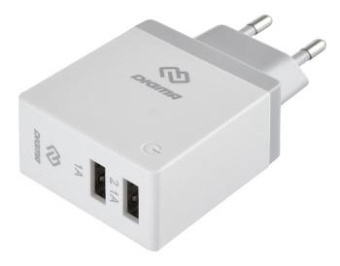 Сетевое зар./устр. Digma DGWC-2U-3A-WG 15W 2.1A+1A 2xUSB универсальное белый от магазина РЭССИ