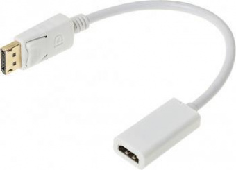 Переходник HDMI (f)/DisplayPort (m) белый от магазина РЭССИ