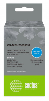Картридж ленточный Cactus CS-M21-750595YL черный для Brady BMP21-PLUS, BMP21-LAB от магазина РЭССИ