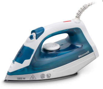 Утюг Maxwell MW-3056 1800Вт белый/синий от магазина РЭССИ