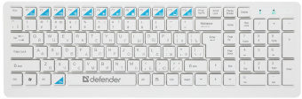 Клавиатура + мышь Defender Skyline 895 клав:белый мышь:белый USB беспроводная slim Multimedia (45895) от магазина РЭССИ