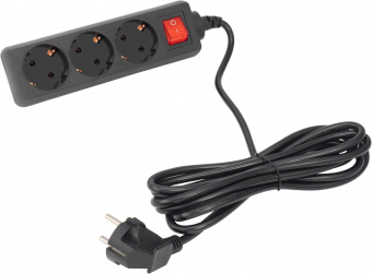 Сетевой фильтр SunWind SW-SP33-B 3м (3 розетки) черный (коробка) от магазина РЭССИ