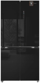 Холодильник Weissgauff WCD 510 Built-in Inverter NoFrost Black Glass 2-хкамерн. черный инвертер от магазина РЭССИ