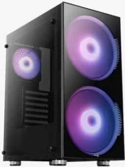 Корпус Aerocool Python-G-BK-v1 черный без БП ATX 1x120mm 2x200mm 2xUSB2.0 1xUSB3.0 audio bott PSU от магазина РЭССИ