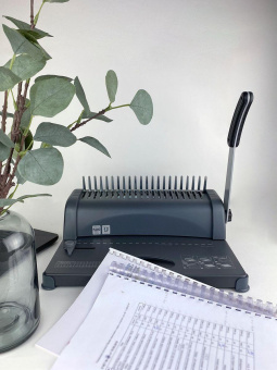 Переплетчик Heleos БП-12 A4/перф.12л.сшив/макс.450л./пластик.пруж. (6-51мм) от магазина РЭССИ