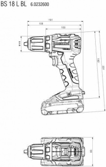 Дрель-шуруповерт Metabo BS 18 L BL аккум. патрон:быстрозажимной (кейс в комплекте) (602326500) от магазина РЭССИ