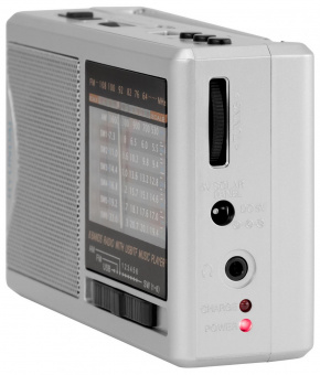 Радиоприемник портативный Hyundai H-PSR160 серебристый USB microSD от магазина РЭССИ